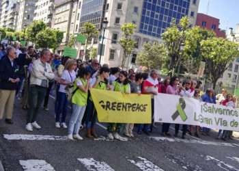 Manifestación contra la reforma de la Gran Vía // FB - Miguel Angel Lago Carballo