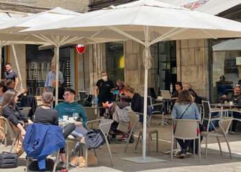 Una terraza de Vigo