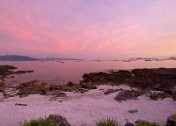 Atardecer en la ría de Vigo desde Cangas