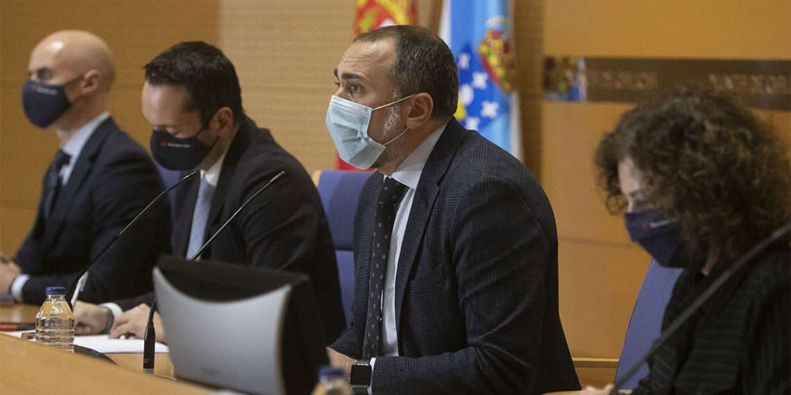 El conselleiro de Sanidade durante la rueda de prensa de esta mañana // Xunta