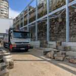 Montaje de la fachada // VigoVindeiro