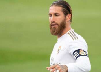 Sergio Ramos, durante un partido con el Real Madrid // LALIGA