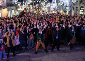 FOTO ARCHIVO DE UN FLASHMOB EN LA NAVIDAD DE VIGO