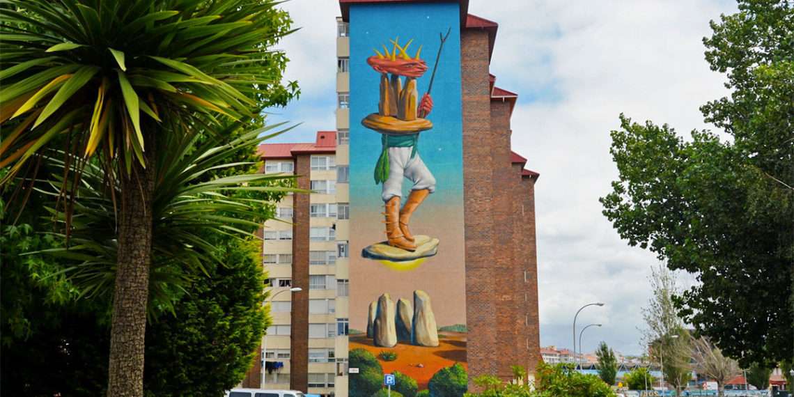 El mural se encuentra en la calle Pablo Iglesias // VIGO CIDADE DE COR
