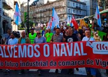 Manifestación del naval en Vigo // CIG