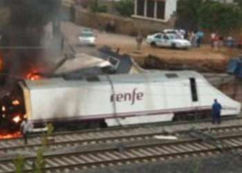 Accidente del tren Alvia en Angrois (Santiago), en julio de 2013 // EUROPA PRESS