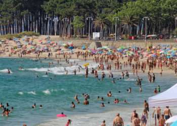 La playa de Samil, en Vigo