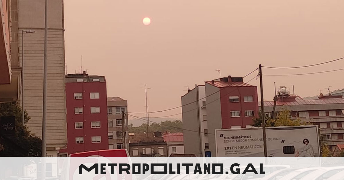 Vigo em alerta por qualidade do ar “muito má” com riscos para a saúde devido a incêndio em Portugal