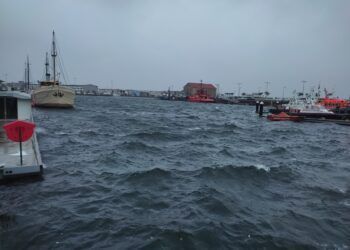 Imagen de archivo de temporal en Vigo