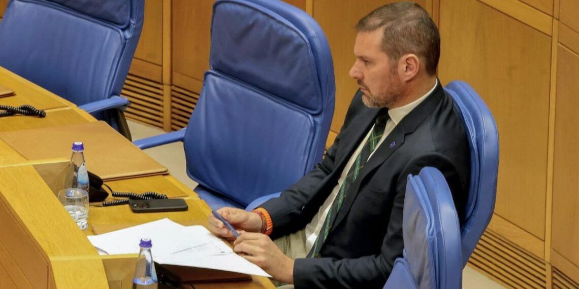 López Campos, en el Parlamento gallego (Foto: Europa Press)