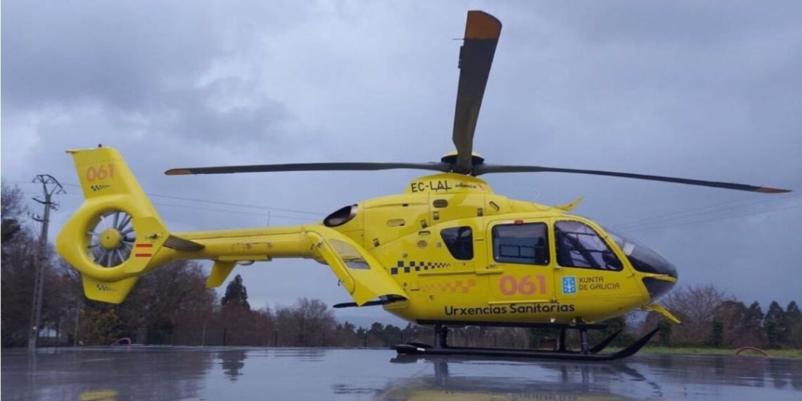 Helicóptero medicalizado del 061 con base en Santiago. - HELICOSANTIAGO - Archivo Europa Press