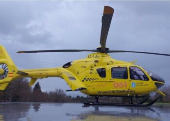 Helicóptero medicalizado del 061 con base en Santiago. - HELICOSANTIAGO - Archivo Europa Press