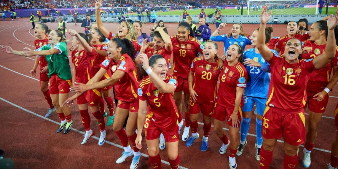 Las jugadoras celebran el pase a la final (Foto: Selección Española Femenina)