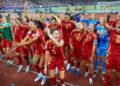 Las jugadoras celebran el pase a la final (Foto: Selección Española Femenina)
