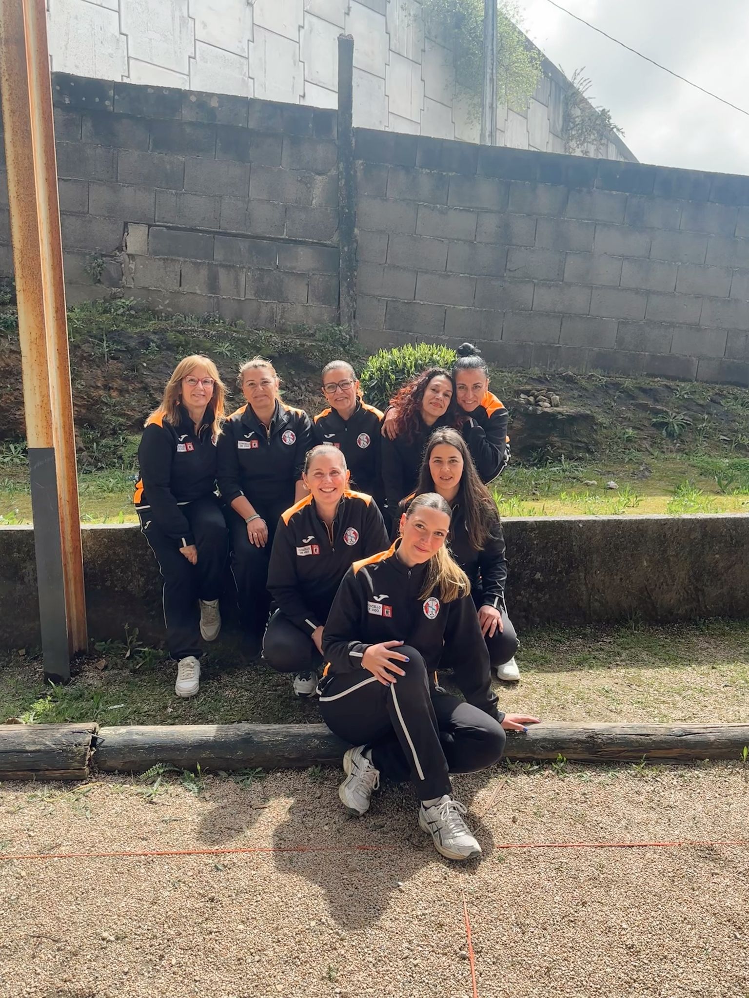 Paula junto a sus compañeras de equipo