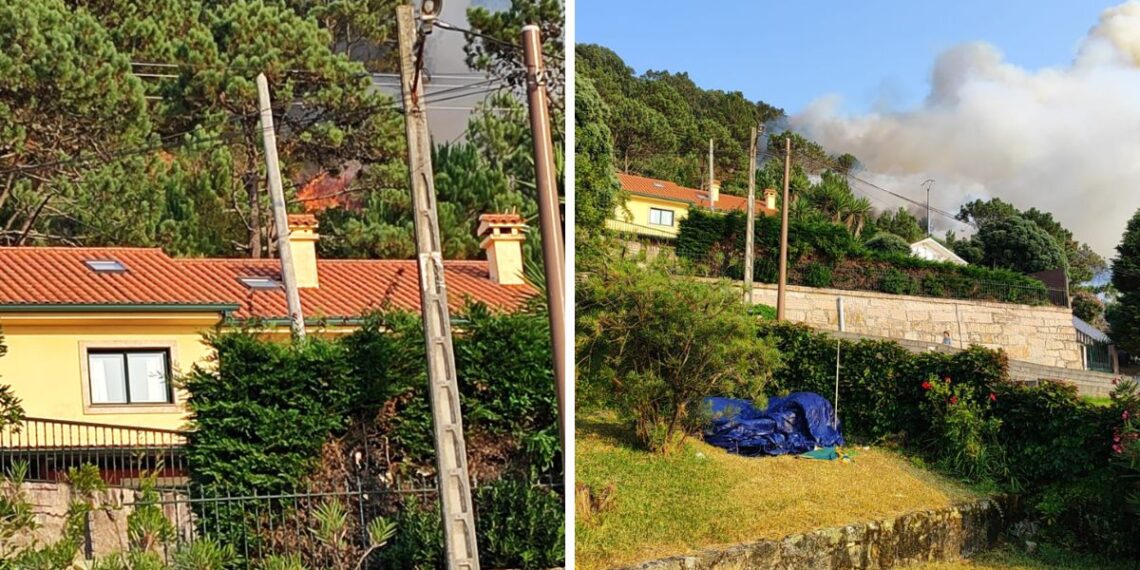 Así de cerca se encontraban las llamas en Oia