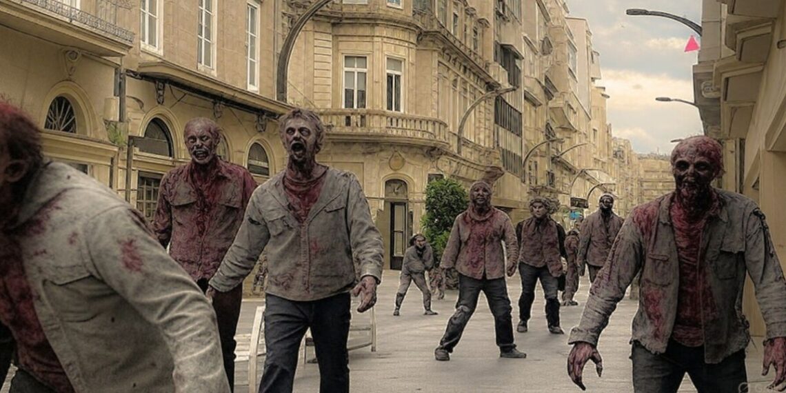 Zombis en la calle Príncipe de Vigo | FOTO: Imagen generada con IA