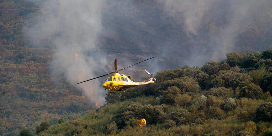 Incendio forestal declarado en Galicia // EP