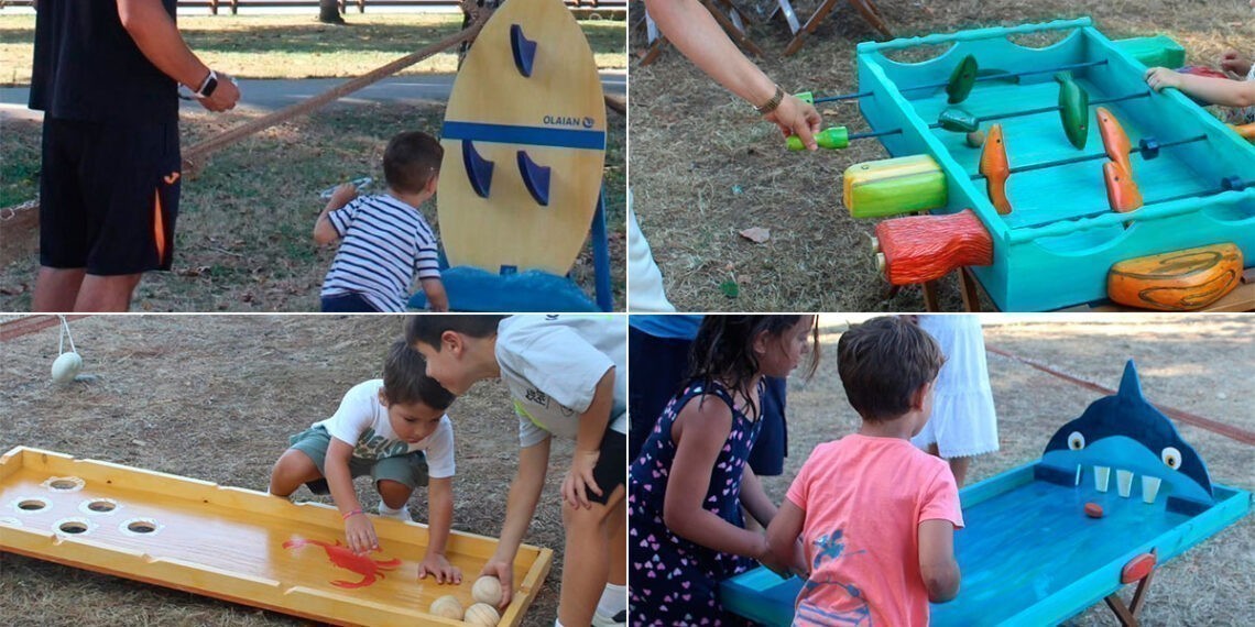 Surfeiro o futbolín del mar, así es el parque de diversión "Un mar de xogos" que llega a Redondela