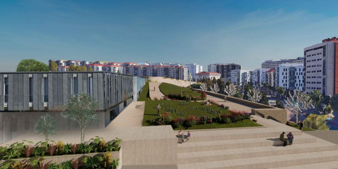 Arrancan en Vigo las obras para crear la nueva grada del Parque Nelson Mandela