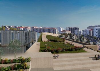 Arrancan en Vigo las obras para crear la nueva grada del Parque Nelson Mandela