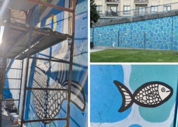 Soutomaior lleva a cabo un nuevo mural cargado de significado y con guiños a Galicia