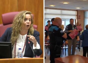 Desalojan el pleno municipal de Vigo durante las protestas de las trabajadoras del SAF