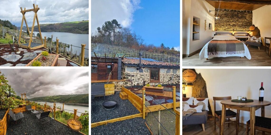 Así es la cabaña entre viñedos con columpio en una de las joyas naturales del interior de Galicia