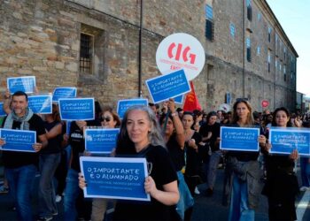 Destacan que la huelga de profesores en Galicia tuvo "el mayor seguimiento de los últimos años"