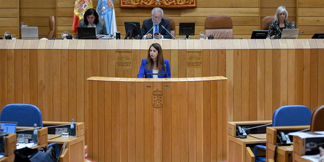 La conselleira do Medio Rural, María José Gómez, en el pleno