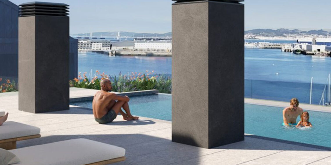 Vigo ganará nuevos pisos en un edificio con un 'rooftop' con piscina frente a la Ría