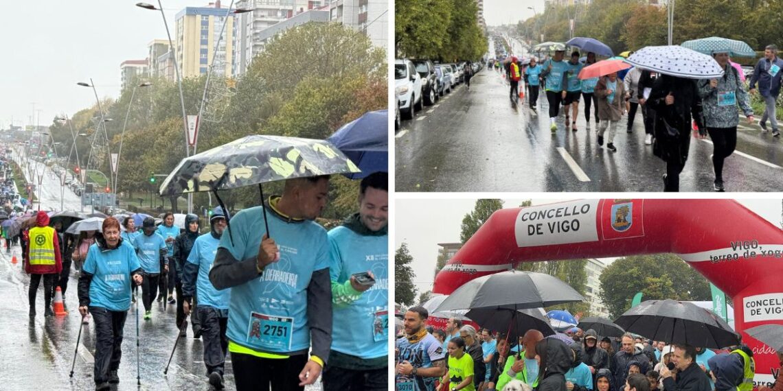 La lluvia no frenó a la "marea azul" más solidaria en la última "Vigo contra el Cáncer"