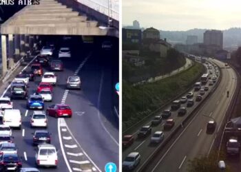 Dos accidentes provocan el colapso a la salida de Vigo a las puertas del fin de semana