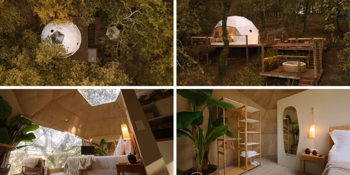 Así es el idílico glamping en el norte de Portugal entre árboles con jacuzzi al aire libre y terraza