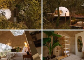 Así es el idílico glamping en el norte de Portugal entre árboles con jacuzzi al aire libre y terraza