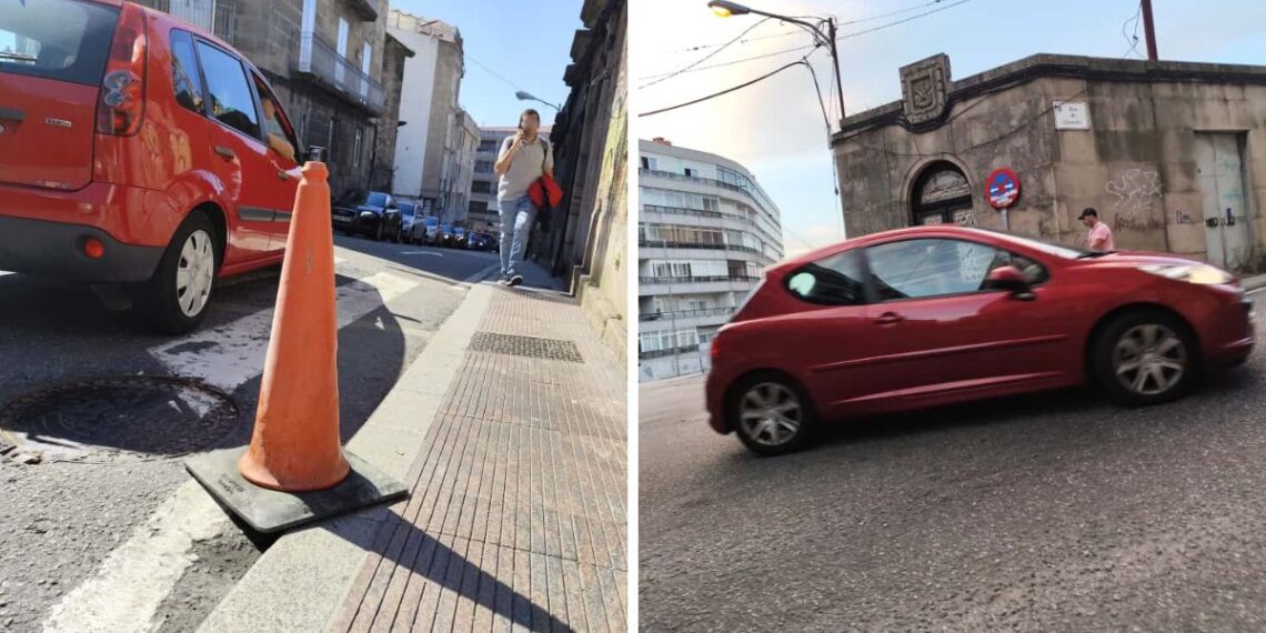 Vecinos de Vigo denuncian el riesgo de una de las calles más peligrosas del centro