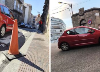 Vecinos de Vigo denuncian el riesgo de una de las calles más peligrosas del centro