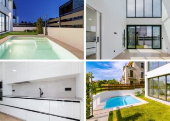 A la venta en Vigo un espectacular chalé de tres plantas con piscina y cerca de Samil