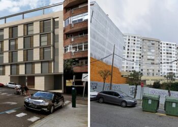 Construyen un nuevo edificio en pleno centro de Vigo con 18 viviendas y piscina en la azotea