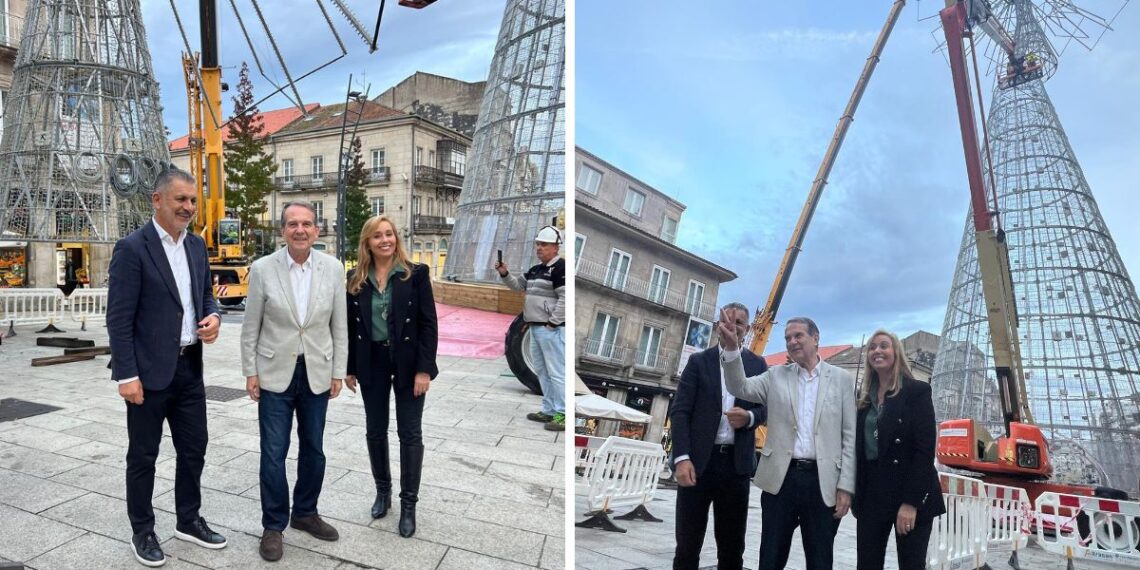 Vigo 'corona' su Navidad con la gran estrella del icónico árbol y todavía más misterio