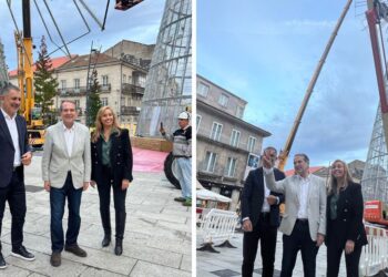 Vigo 'corona' su Navidad con la gran estrella del icónico árbol y todavía más misterio