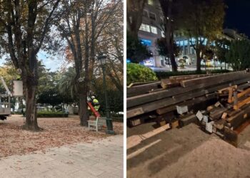 Arranca por sorpresa el montaje del Cíes Market en la Alameda de Vigo