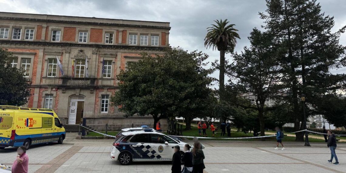 Hallan un cuerpo sin vida colgado de un árbol en la zona de Montero Ríos de Pontevedra