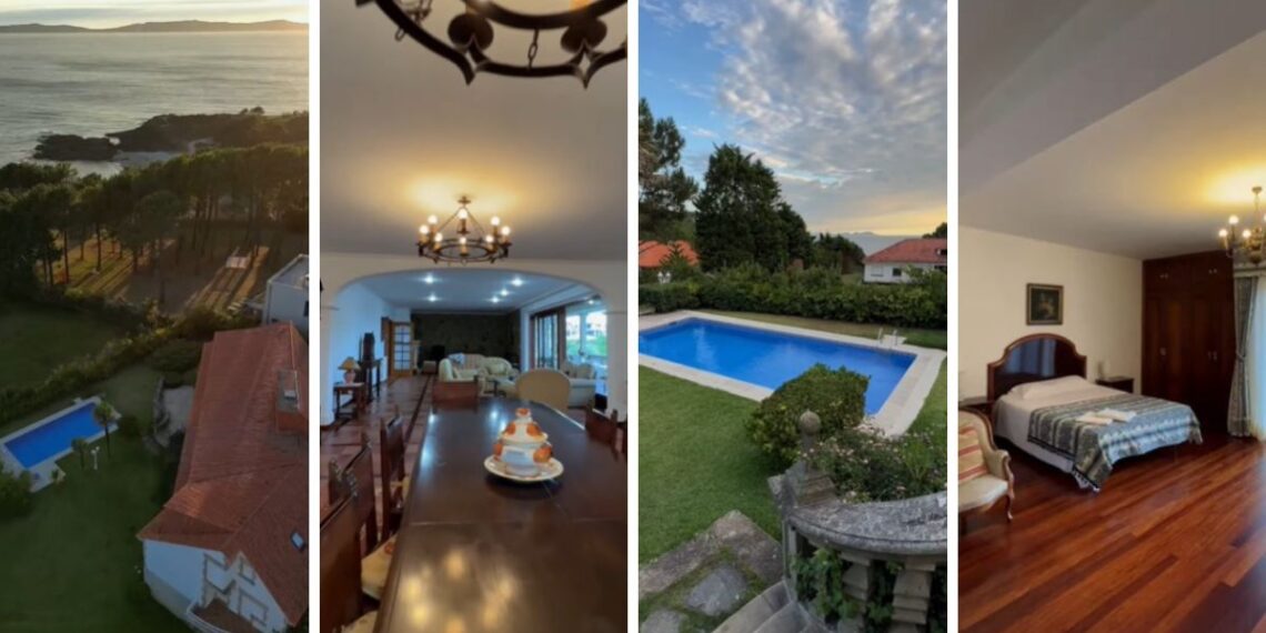 Así es la espectacular villa con jardín y piscina a la venta junto dos conocidas playas de las Rías Baixas