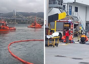 La Ría de Vigo se convierte en el escenario de una grave catástrofe por un simulacro
