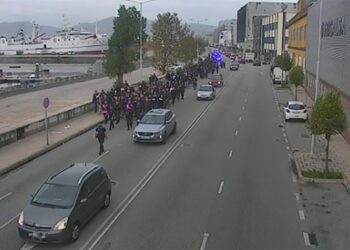 El dispositivo de seguridad del Celta - Niza provoca tráfico lento en determinados puntos de Vigo