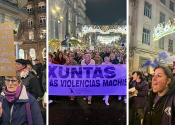 Vigo acoge una de las manifestaciones más numerosas de Galicia del 25N: "Juntas somos más fuertes"