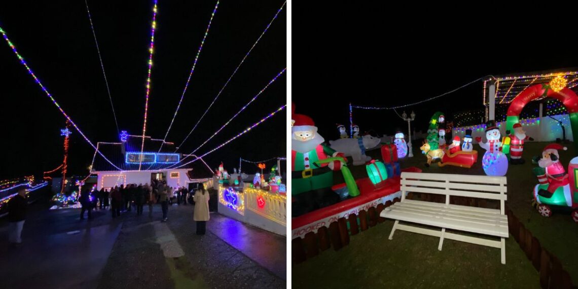Más de 325.000 luces led y diferentes decorados, así es la casa más idílica por Navidad en A Guarda