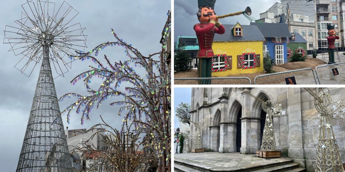 Vigo monta a contrarreloj sus atracciones de Navidad a tan solo unos días del encendido