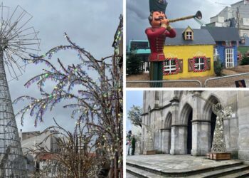 Vigo monta a contrarreloj sus atracciones de Navidad a tan solo unos días del encendido